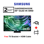 Samsung TV 65" OLED 4K S90D QA65S90DAKXXM Dolby Atmos Television (2024) (FREE HDMI CABLE AND TV BRAC