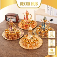 [Ready Stock] Decor Hub Turkish Coffee And Tea Set Tea Pot Set Vantage Tea Set Tableware Ht-Teaset