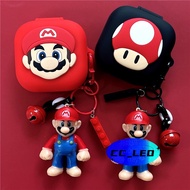 For Earfun Air Pro4 Case Cartoon Mario Keychain Pendant Earfun Air Pro4 Silicone Soft Case Cute Fing