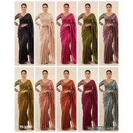 (Ready-To-Wear) Designer Crush Salsa Saree With Beads Sequence Work Blouse TF-1070