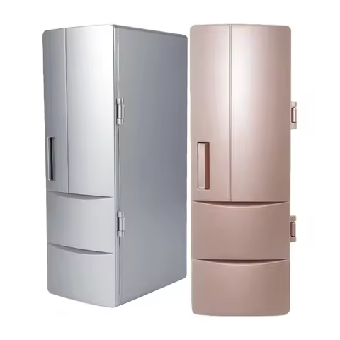 Portable Mini Car Beverage Cooling Fridge Multi-functional Cooler and Warmer Electric Mini USB Refri