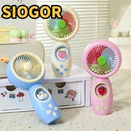 SIOGOR Mini Fan, USB Rechargeable Portable Handheld Fan,  Cooling Hand Holding Fan Outdoor