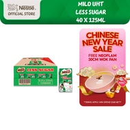 [Carton] MILO UHT Less Sugar Chocolate Malt Packet Drink (4 x 125ml)
