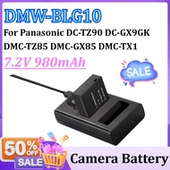 DMW-BLG10/BLG9e 7.2V 980mAh Camera Battery+LCD Dual Charger for Panasonic DC-TZ90 DC-GX9GK DMC-TZ85 