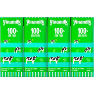 COMBO 6 LỐC SỮA TƯƠI TIỆT TRÙNG VINAMILK 100% CÓ ĐƯỜNG - LỐC 4 HỘP X 180ML