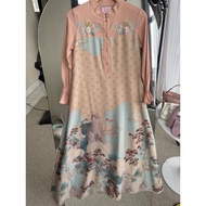 Preloved Cotton Ink Floral Dress Size XL Length 145-148cm Wanita