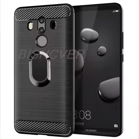 Brushed Carbon Fiber Silicone Shockproof Case For Huawei Mate 10 Pro 5.9" Mate10pro BLA-L09 Magnetic