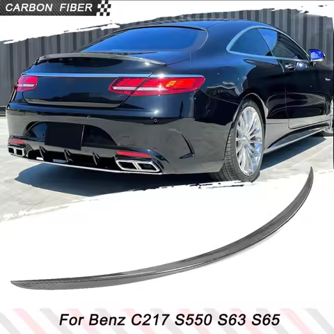 Carbon Fiber/FRP Black Car Rear Trunk Racing Spoiler Boot Wing for Mercedes Benz S-Class C217 S550 S