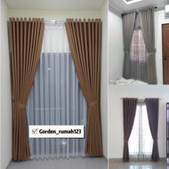 Plain curtains 9 waves window curtains thick Blackout curtains