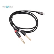 USB C To Dual 6.35Mm Audio Stereo Cable Type C To Dual 6.35Mm Audio Cord for Smartphone Multimedia S