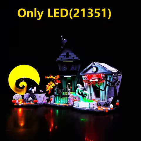 LED lighting kit for 21351 Tim Burton's The Nightmare Before Christmas building block bricks (only l