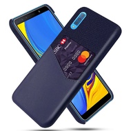 For Samsung Galaxy A6 A7 2018 A8 Plus A9 2018 A8 A9 Star A6S A8S A2 With Card Slot Wallet Case Slim PU Leather Soft Fabric Splicing Hybrid Cover