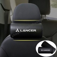 Car Seat Headrest Pillow For Mitsubishi Lancer GT Back Support Seat Cushion Emblem Logo Decoration C