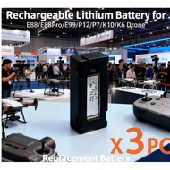 2600mA Premium Rechargeable Drone Battery 3.7V 2600mAh - For E88/E88 Pro/E99/K10/K6 Drones