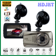 HDJKT DVR รถไวไฟเอชดีแบบเต็ม1080P Dashcam กล้องถอยหลังรถวิสัยทัศน์ตอนกลางคืนอุปกรณ์บันทึกวิดีโอกล้องกล้องติดรถยนต์ DVRS Gps อุปกรณ์เสริมรถยนต์ KFRRU
