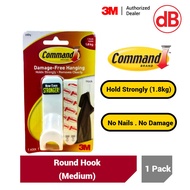3M 17403ANZ Comand Large Round Hook (Holds 1.8kg)