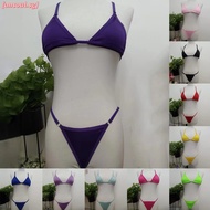 [ANSOUL] 2Pc/Set Swimsuit Women Bikinis Swimwear Beachwear Thong Suits Brazilian Biquini