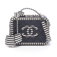 【二手】香奈兒 (Chanel) CC Filigree 小號單肩包/化妝包/2WAY A93342 黑色皮革 CC Filigree Matelassé 化妝小號鏈單肩包