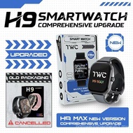 Jam Tangan Sukan, Terbaru Smartwatch H9 max, Untuk Lelaki dan Wanita, Skrin Sentuh HD 2.01 ", Terima