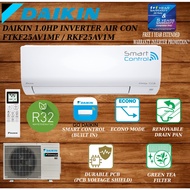 DAIKIN 1.0 HP R32 STANDARD INVERTER AIR CONDITIONER WITH SMART CONTROL FTKF25AV1MF// RKF25AV1M