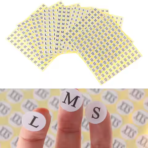 500/1980pcs Paper Self-Adhesive Size Labels for Clothing Garment Shoes Size Sticker Tags Sticker Siz