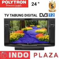 TV TABUNG POLYTRON 24 Inch DIGITAL DVB T2 PLD-24V123 (KHUSUS MEDAN)
