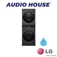 LG WT1410NHB  14/10KG FRONT LOAD WASHTOWER  ALL-IN-ONE WASHER DRYER  BLACK STEEL  4 TICKS  2 YEARS W
