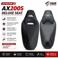 QJ Motor AX200 Premium Seat Comfort Euro 100% PNP Sandara Alcantara Sponge + Cover Sit AX 200 Duduk 