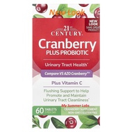 21st Century, Cranberry Plus Probiotic, 蔓越莓+益生菌 60 Tablets