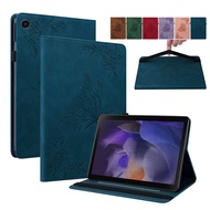 for Samsung Galaxy Tab A8 2022 Case 10.5 inch SM-X200 SM-X205 X200 X205 Cover Tablet Flower Butterfly Embossed Flip Stand Casing