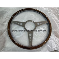 DEFENDER STEERING WHEEL 15 INCH WOOD RIM