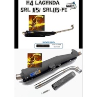 ESPADA RACING EXHAUST PIPE EKZOS MUFFLER E4 LAGENDA SRL 115/ SRL 110/ SRL 115-FI 28MM