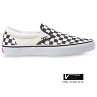 VANS SKATE SLIP-ON CHECKERBOARD BLACK OFF WHITE (สินค้ามีประกันแท้)