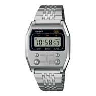 [Watchspree] Casio Digital Vintage 52QS-14B Revival from the 70s Stainless Steel Band Watch A1100D-1