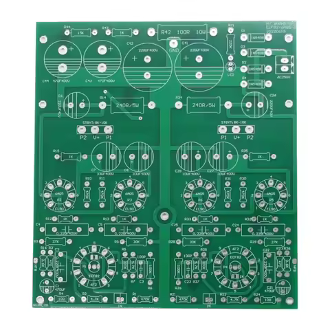 HiFi 1PC 6F2+6AQ5 Push-Pull Stereo Amplifier Board PCB 10W Power Audio Amp PCB