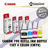 Canon GI-790 GI790 Original Ink Advantage Cartridge 1 Set 4 Bottle (Cyan/Magenta/Yellow/Black)