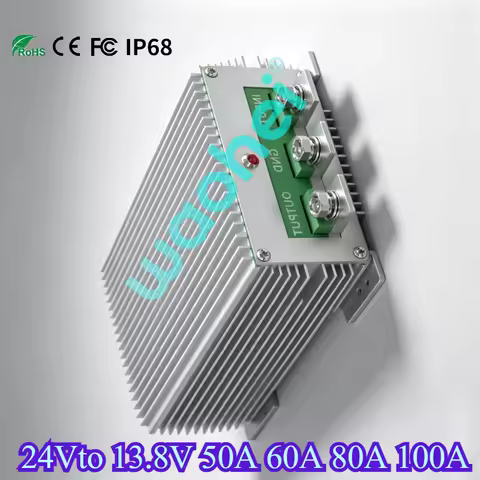 24V to 13.8V 50A 60A 80A 100A audio amplifier power converter 24V to 12V voltage reduction module ca
