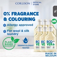 [Bundle of 6] Ecover Zero Wool & Silk Sensitive Laundry Detergent 1L