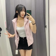 UNIQLO เสื้อกั๊กผู้หญิงขนแกะยาวนุ่มแนะสวมสบายฤดูใบไม้ร่วงและฤดูหนาวห้องลองเสื้อญี่ปุ่นดั้งเดิมเสื้อก