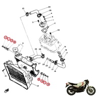 Yamaha RD350LC Skru Ikat Radiator Original Japan