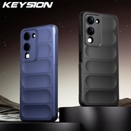 KEYSION Shockproof Matte Phone Case for VIVO Y04 Anti-skid Soft Silicone Phone Back Cover for VIVO Y
