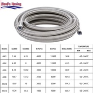 10FT 3M AN4 AN6 AN8 AN10 AN12 Oil Fuel Hose Oil Gas Cooler Hose Line Pipe Tube Nylon Stainless Steel