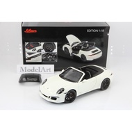 1: 18 Schuco Porsche 911 Carrera GTS Cabrio (991/I) White Metal Can Be Fully Opened