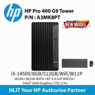 HP Pro Tower 400 G9 i5-14500/8GB/512GBSSD/W11P/3 year Onsite Warranty A3MK8PT