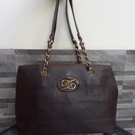 DAKS LONDON. Original Soulder Bag.Genuine Leather.Coffe Brown. Preelov