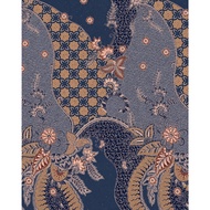 KATUN Ayman Batik - BINAR BLUE CREAM BATIK CLOTH | Premium Dobby Cotton Batik Fabric Latest Dobby Co