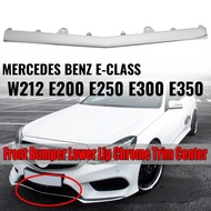 Trim Bumper Depan Tengah Krom Mercedes-Benz E-Class W212 E250 E350 E550 E63 E400 Tahun 2014 2016 Yea