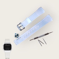 Casio W-217 F-91 White Transparent Watch Strap