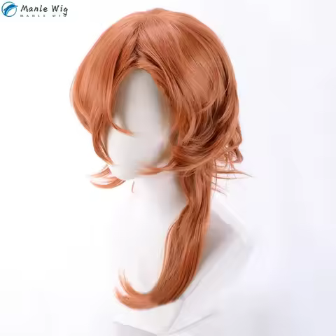 c;4\g,6'h.9/c;4\g,6'h.9/IN STOCK Anime Nakahara Chuuya Cosplay Wig Long Orange Curly Wigs Heat Resis