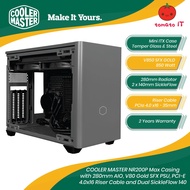 COOLER MASTER NR200P Max Casing with 280mm AIO,V850 Gold SFX PSU,PCI-E 4.0x16 Riser Cable and Dual S